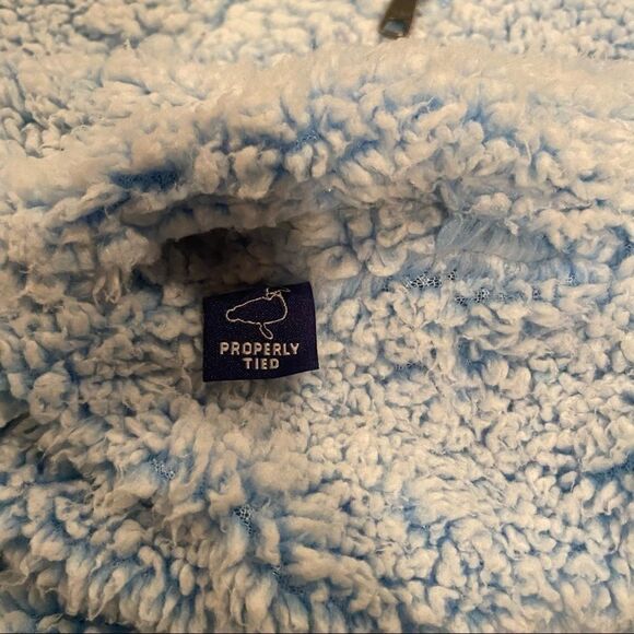 Properly Tiede Pintail Sherpa Pullover Baby Blue Size X Small - Picture 7 of 10